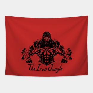 The Iron Jungle Gorilla Gym Tapestry