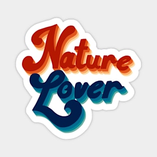 Retro Nature Lover Font Design Magnet