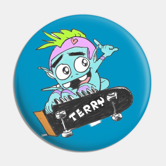 Terry T-shrit Pin by Kam Komics 