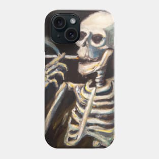 Skeleton Smoking a Cigarette Phone Case