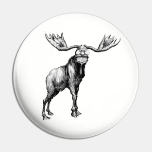 Teddy Roosevelt Bull Moose Cartoon Pin
