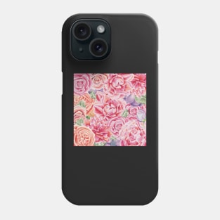 A rosi is a rose is a rose is a rose. Cute floral design in pink and purple Phone Case