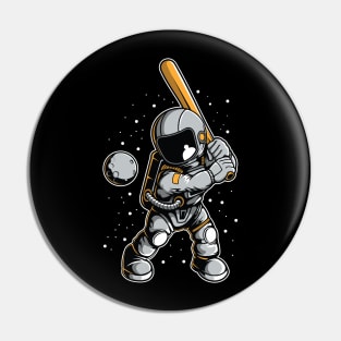 Astronaut Baseball Player Pin