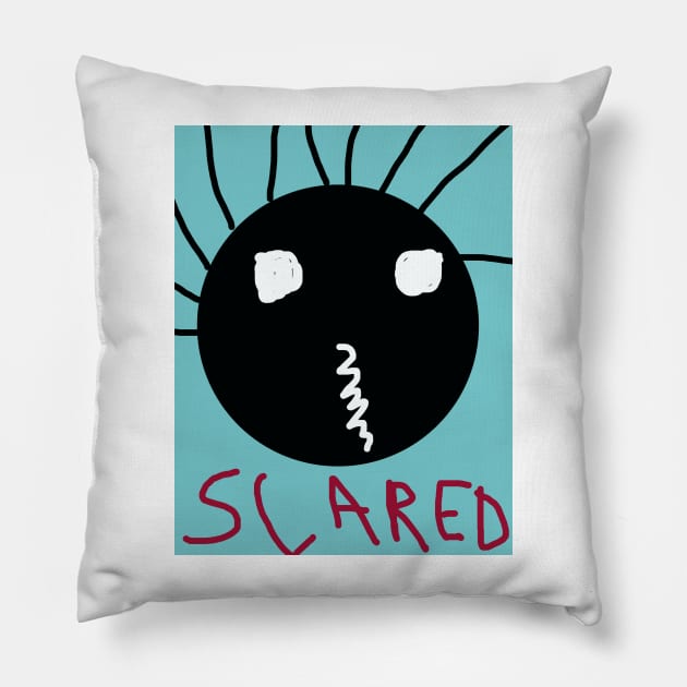 Scared Baby Face Pillow by Eigo Wild