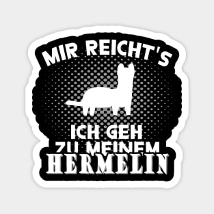 Hermelin Design Haustier Geschenk Wildtier Magnet