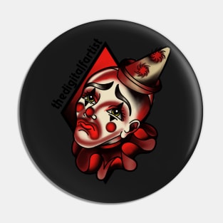 sad clown digital fartist exclusive Pin