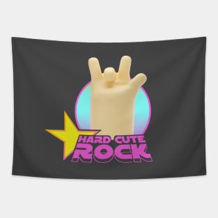 HARD CUTE ROCK anime style Tapestry