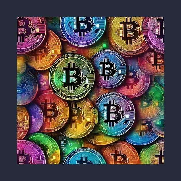 Bitcoin colorful by Creativeoptimize