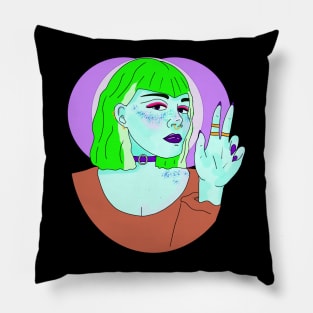 Green Witch Pillow