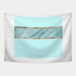 Aqua marble azure stripe Tapestry