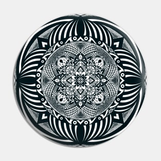 Black Mandala Art Pin