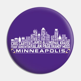 Minnesota Football Team All Time Legends, Minneapolis City Skyline Pin