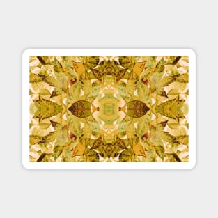 Autumn Leaves Pattern in Warm Light Colors Magnet