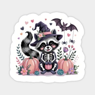 Kawaii Halloween Raccoon Magnet