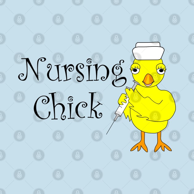 Nursing Chick Text by Barthol Graphics