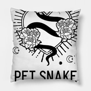 Pet snake over puppies snake lover Pillow