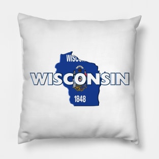 Wisconsin Colored State Pillow