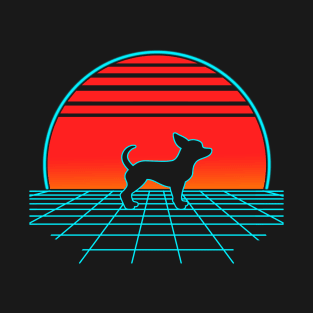 Chihuahua Retro Vintage 80s Vaporwave Chihuahua Dog Lover T-Shirt