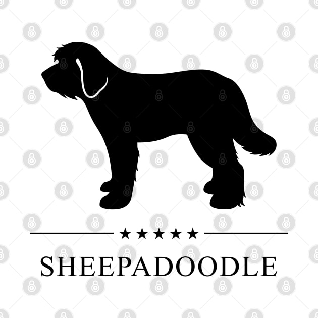 Sheepadoodle Black Silhouette by millersye