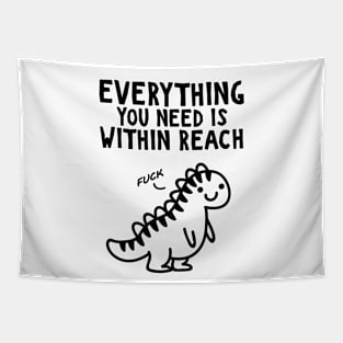 Funny Dinosaur Motivation Tapestry