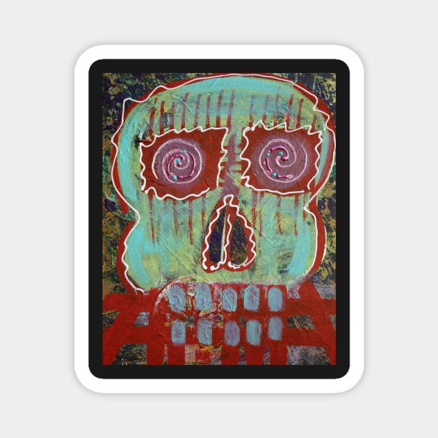 Primitive Skull Magnet by barbosaart