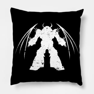 Robot silhouette (White) Pillow