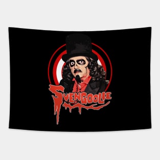 Retro Svengoolie Black red art Tapestry