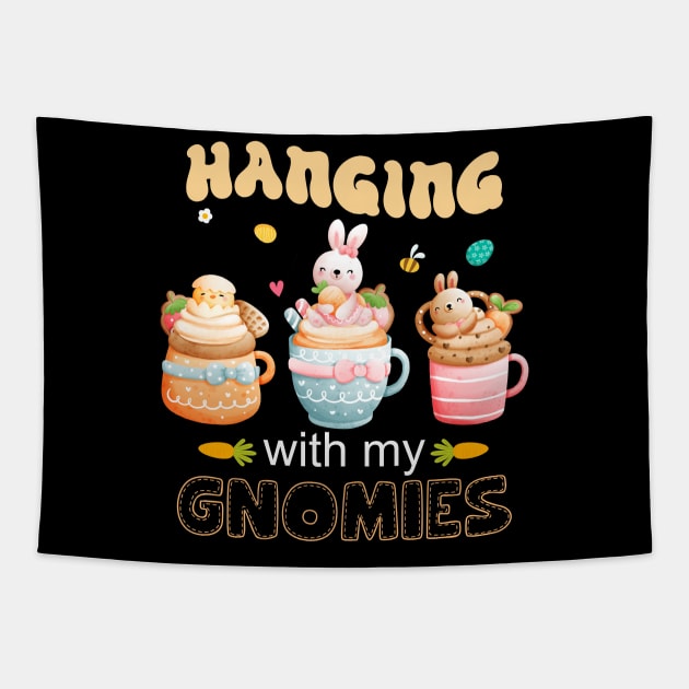 Hanging With My Gnomies Easter Day Tapestry by NatalitaJK