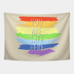 Classic You Are Safe Here Tapestry