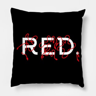 Red electrickdesign Pillow