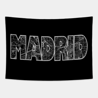 Madrid Street Map Tapestry