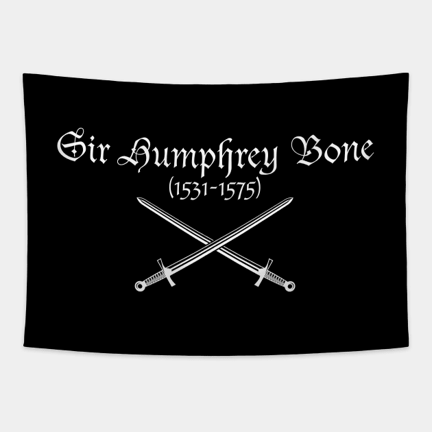 Sir Humphrey Bone - Ghosts - white Tapestry by DAFTFISH