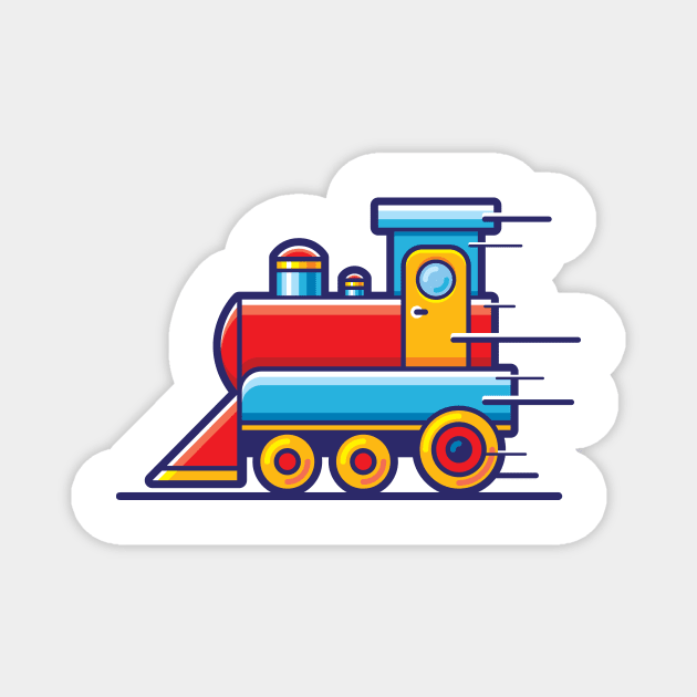 Train Toy Magnet by dandragomir