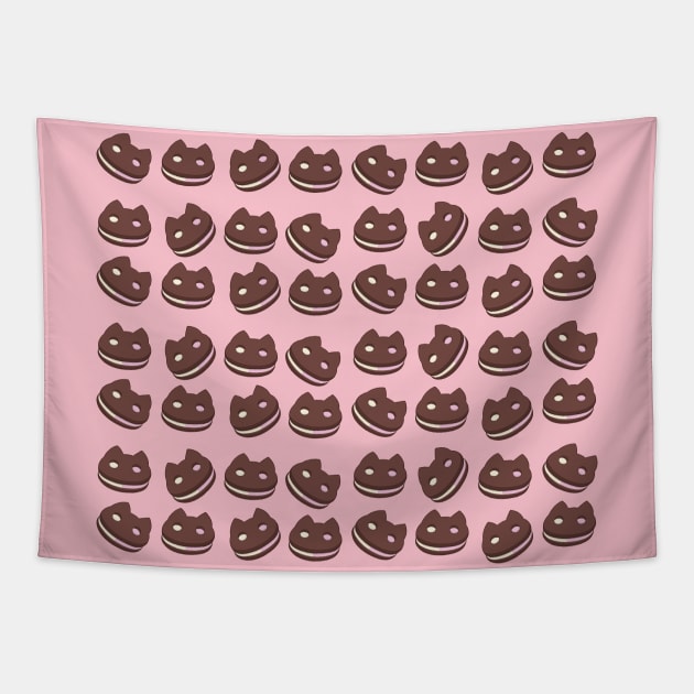 Steven Universe Cookie Cat pattern Tapestry by valentinahramov