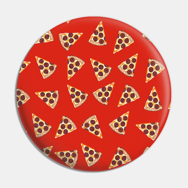 PIZZA Slice Red Pin by SartorisArt1
