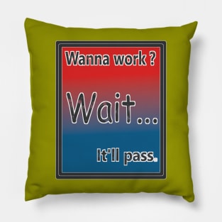 Laziness red & blue Pillow