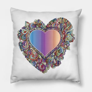 COLORFUL LOVELY HEART Pillow