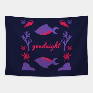 goodnight with sea Tapestry