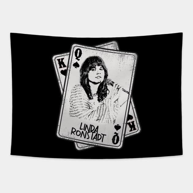 Retro Linda Ronstadt Card Style Tapestry by Slepet Anis