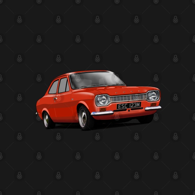 Ford Escort Mk 1 in carnival red by candcretro