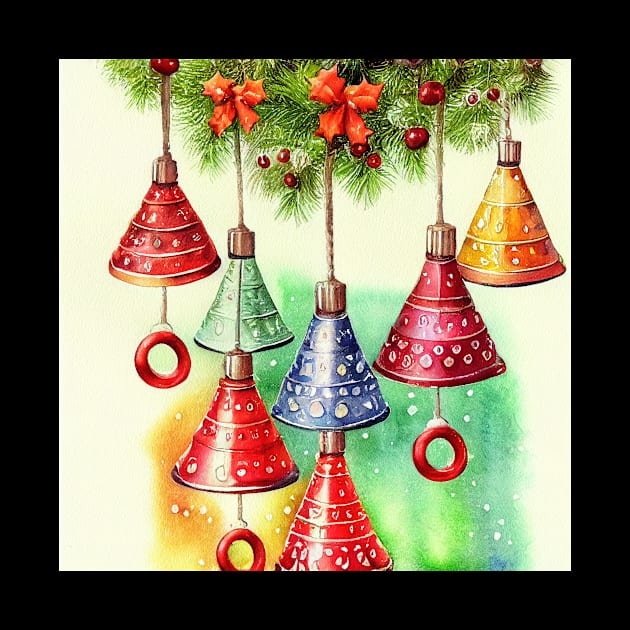 Christmas bells watercolor by Art8085