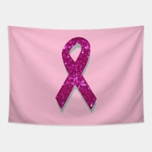 pink breast cancer awareness ribbon Tapestry