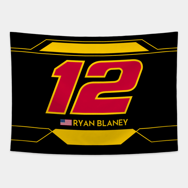 Ryan Blaney #12 2023 NASCAR Design Tapestry by AR Designs 