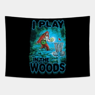 Play Disc Golf In The Woods Tapestry