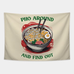 Pho Around And Find Out // Vintage Japanese Style Tapestry