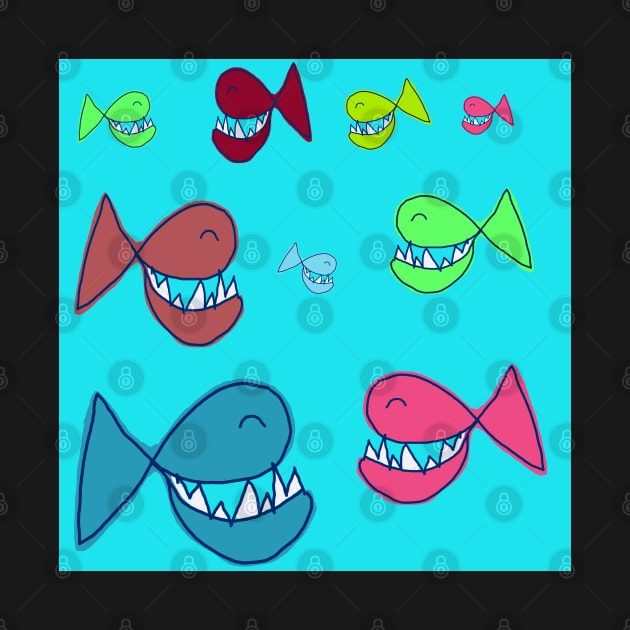 SMILING FISH - HERD OF SMILING FISH by NYWA-ART-PROJECT
