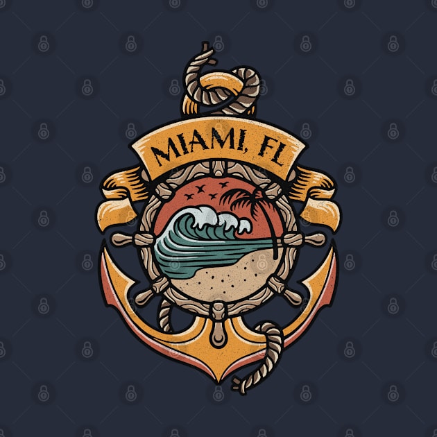 Miami Florida Beaches Boating Sailing Fishing Yachting Travel by Sassee Designs