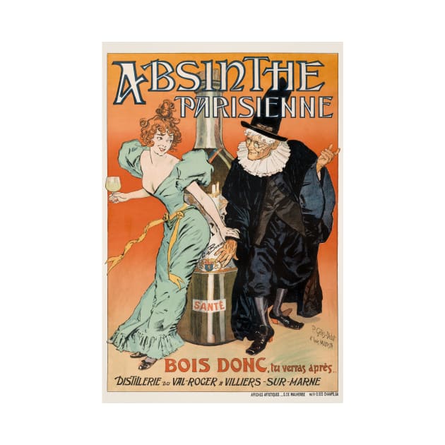 Absinthe Parisienne France Vintage Advertising Poster 1896 by vintagetreasure