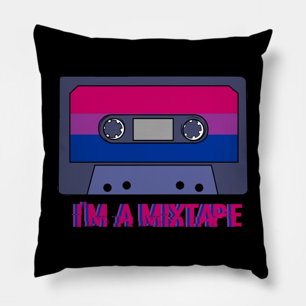I'm A Mixtape Bisexual Pride LGBTq Pride Pillow by Tom´s TeeStore