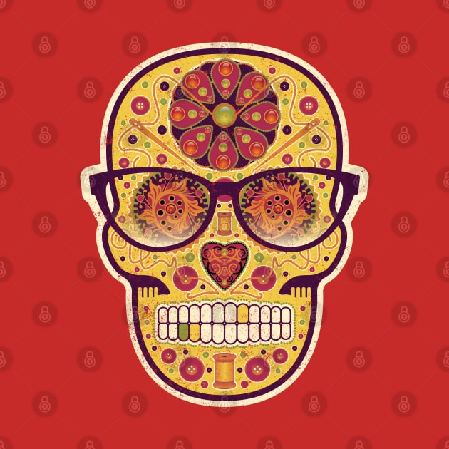 Day of the Mom Sewing Sugar Skull by DanielLiamGill